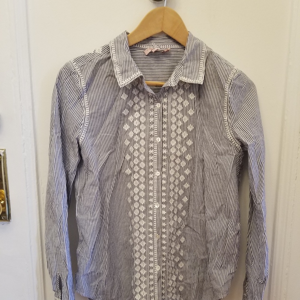 Calypso St. Barth Sunilda S striped w/embroidery